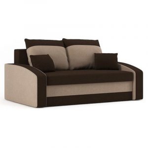 Sofa rozkładana z funkcją spania, Hewlet, 152x90x80 cm, brąz, cappuccino