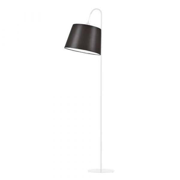 Lampa stojąca łukowa, Tallin, 52x171 cm, brązowy klosz