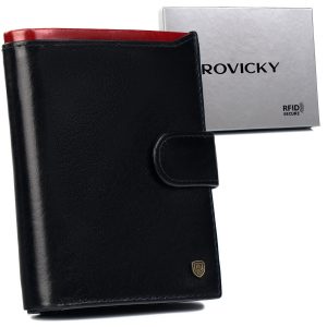 Skórzany portfel męski na dowód rejestracyjny - Rovicky