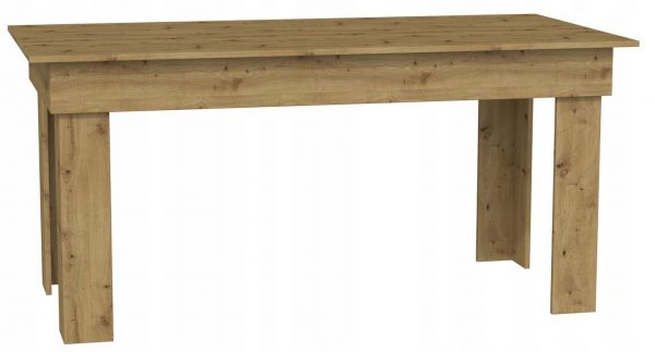 Stół do jadalni, kuchni, madras, 160x80x75 cm, dąb artisan