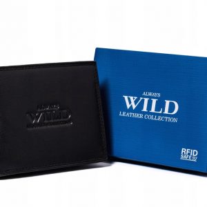 Klasyczny, skórzany portfel męski bez zapięcia — Always. Wild