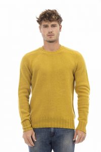 Swetry marki. Alpha. Studio model. AU7290CE kolor. Zółty. Odzież męska. Sezon: