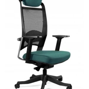 Wysoki fotel ergonomiczny, biurowy, Fulkrum, tealblue