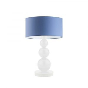 Nowoczesna lampa stołowa, Honolulu, 30x41 cm, niebieski klosz