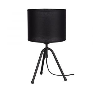 Lampa stołowa z abażurem, Tami, 24x24x27 cm, czarny