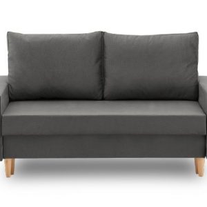 Sofa z funkcją spania, Bellis, 150x90x75 cm, ciemny szary