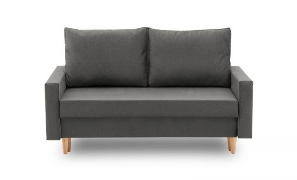 Sofa z funkcją spania, Bellis, 150x90x75 cm, ciemny szary