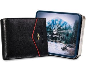Duży, skórzany portfel z systemem. RFID Protect — Peterson