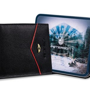 Duży, skórzany portfel z systemem. RFID Protect — Peterson