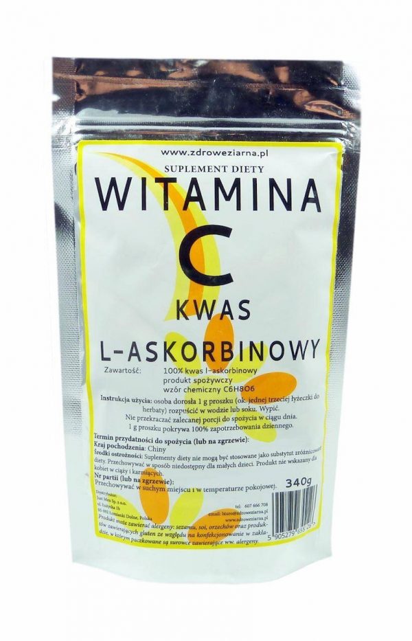 Witamina. C proszek 340g. K2 - kwas. L-Askorbinowy