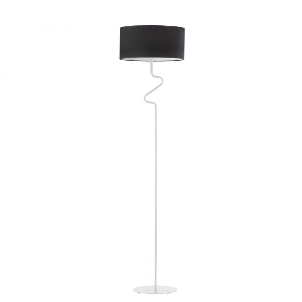 Lampa podłogowa, Moroni velur, 40x166 cm, czarny klosz