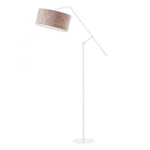 Lampa podłogowa, Liberia velur, 77x170 cm, różowy klosz