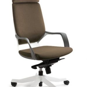 Fotel, krzesło biurkowe, Apollo, biały, taupe