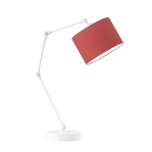 Lampka na biurko, regulowana, Asmara, 20x50 cm, czerwony klosz