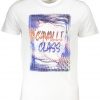 CAVALLI CLASS T-SHIRT Z KRÓTKIM RĘKAWEM MĘSKI BIAŁY