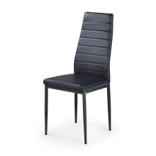 Krzesło kuchenne. K70 czarne tapicerowane ekoskóra