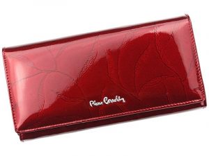Duży portfel damski z efektownym motywem tłoczonych liści - Pierre. Cardin