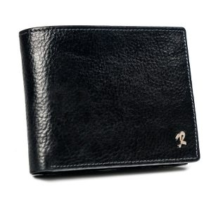 Skórzany portfel z dużą sekcją na karty i ochroną RFID - Rovicky