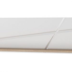 Półka wisząca, Futura, 130x22x30cm, biel, dąb riviera, połysk