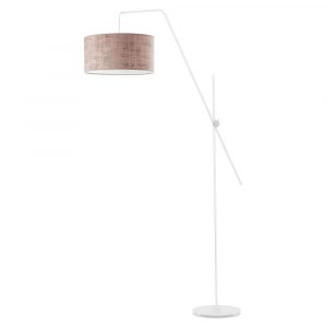 Lampa podłogowa, Bilbao velur, 90x176 cm, różowy klosz
