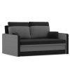 Sofa rozkładana 2-osobowa, Milton, 135x90x75 cm, czarny, szary