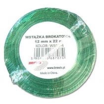 Wstążka brokatowa. WB12-4 12mm zielona