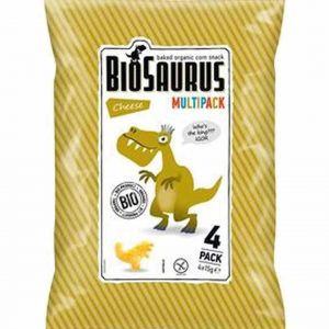 Bio. Saurus − Chrupki kukurydziane. Dinozaury o smaku serowym bezgl. BIO − 4 x 15 g[=]
