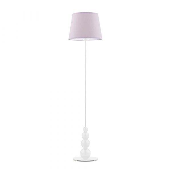 Stylowa lampa pokojowa, Lizbona, 37x174 cm, jasnofioletowy klosz