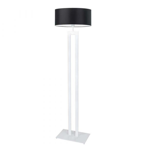 Lampa podłogowa do salonu, Kalifornia, 40x161 cm, czarny klosz