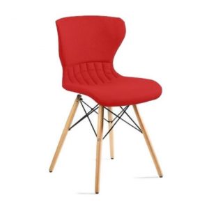Krzesło do jadalni, salonu, soft, czerwony