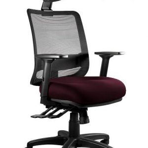 Fotel ergonomiczny do biura, Saga. Plus, burgundy