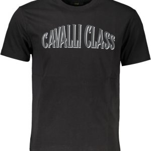 CAVALLI CLASS T-SHIRT Z KRÓTKIM RĘKAWEM MĘSKI CZARNY