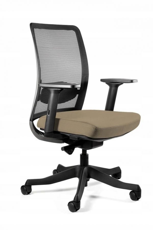 Fotel biurowy, ergonomiczny, Anggun - M, taupe, czarny