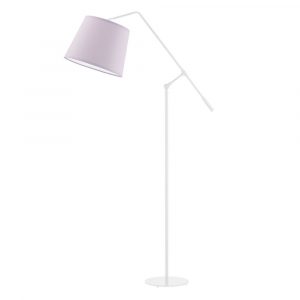 Regulowana lampa podłogowa, Foya, 77x170 cm, jasnofioletowy klosz