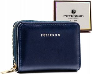 Mały portfel damski ze skóry ekologicznej - Peterson