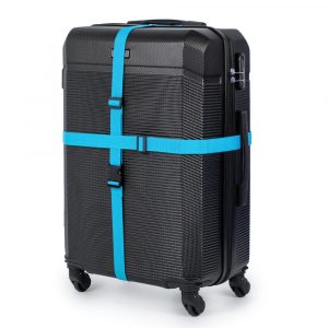 Pasy bagażowe zabezpieczające do walizki. SA56 niebieski 2 szt.