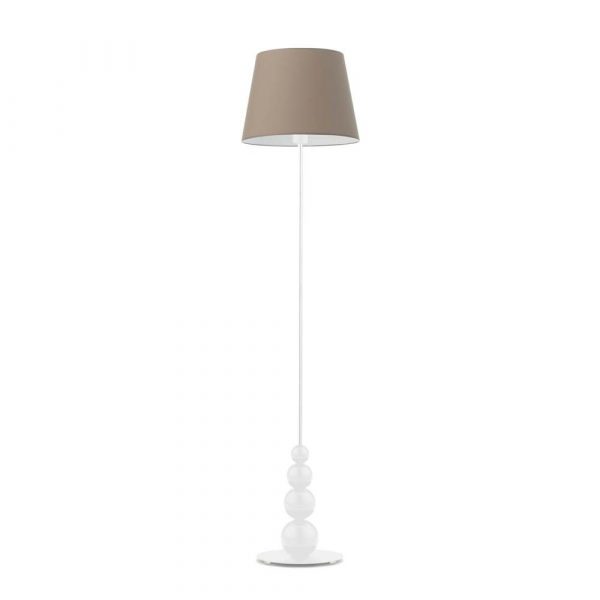 Stylowa lampa pokojowa, Lizbona, 37x174 cm, beżowy klosz