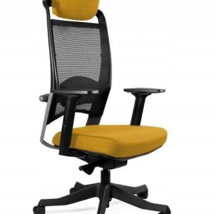 Wysoki fotel ergonomiczny, biurowy, Fulkrum, honey