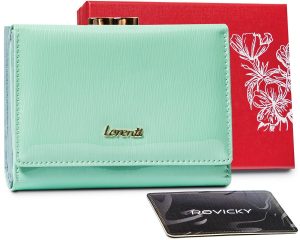 Kompaktowy portfel damski z portmonetką na bigiel - Lorenti
