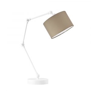 Lampka na biurko, regulowana, Asmara, 20x50 cm, beżowy klosz