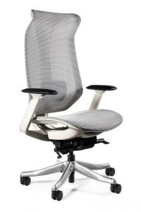Fotel ergonomiczny, biurowy, siatka, Focus, szary