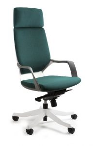 Fotel, krzesło biurkowe, Apollo, biały, tealblue