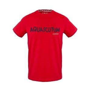 Koszulka. T-shirt marki. Aquascutum model. TSIA106 kolor. Czerwony. Odzież męska. Sezon: Wiosna/Lato