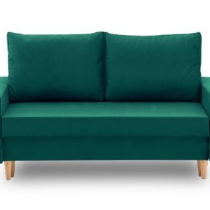 Sofa z funkcją spania, Bellis, 150x90x75 cm, butelkowa zieleń