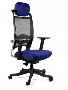 Wysoki fotel ergonomiczny, biurowy, Fulkrum, royalblue