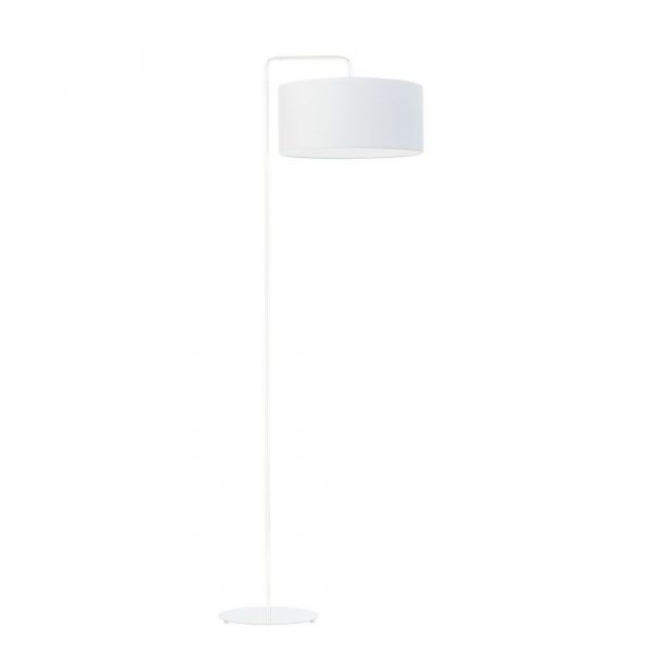 Lampa stojąca do salonu, Bolivia, 45x156 cm, biały klosz