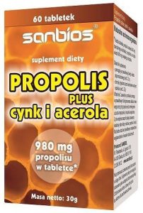 Sanbios − Propolis plus cynk i acerola − 60 tabl.