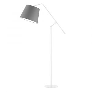 Regulowana lampa podłogowa, Foya, 77x170 cm, szary klosz