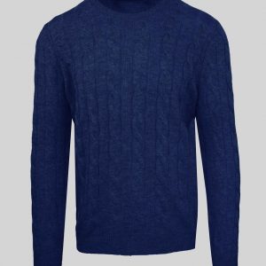 Swetry marki. Malo model. IUM023FCB22 kolor. Niebieski. Odzież męska. Sezon: Cały rok
