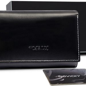 Duży portfel damski ze skóry naturalnej - 4U Cavaldi
